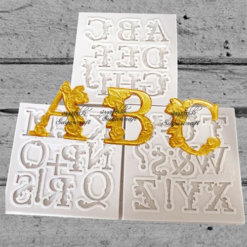 [sugartool]로멘틱한 디자인 알파벳 대문자 몰드 사이즈 글자 크기 약 2cm