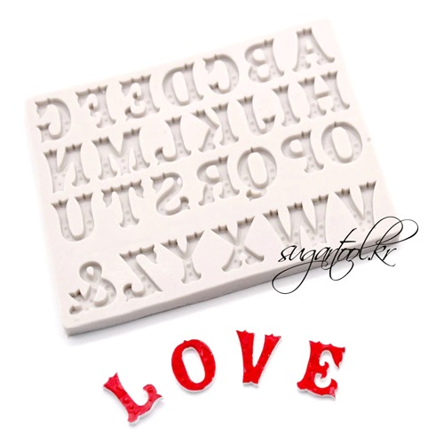 [sugartool] 로맨틱한 디자인 알파벳 몰드 글자크기 약 2cm