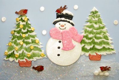 패치워크 대형 트리스마스 트리와 눈사람  LARGE SNOWMAN AND TREE