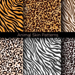 [Animal Skin] 유니크한 디자인을 위한 동물 가죽 패턴 스텐실  4종 셋트