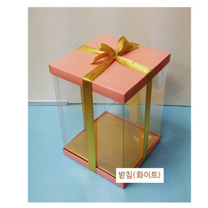 [화이트 입고]튼튼하고 높은 케익 박스 1호~3호 높이30cm 화이트,핑크,하늘색,실버 중 선택