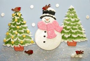 패치워크 대형 트리스마스 트리와 눈사람  LARGE SNOWMAN AND TREE